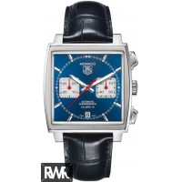 Compre R plica relogio Tag Heuer Swiss Monaco Black Leather Strap